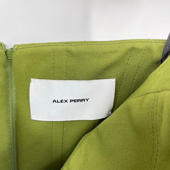 Alex Perry | Strapless Sweetheart Ruched Dress in Fern US 0 w/ Tags - Picture 8 of 16